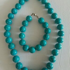 Pair of necklace and bracelet